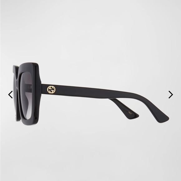New Gucci Square Acetate Gradient Sunglasses - Picture 4 of 5